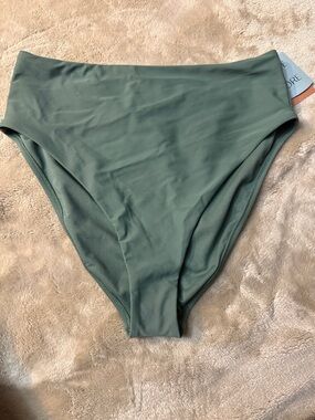 Shade & Shore High-Rise Swim Brief in Sage Green